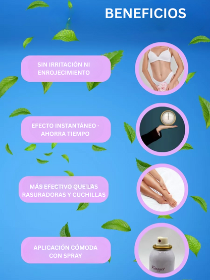 Espuma en aerosol para eliminar el vello